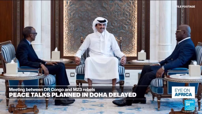 Meetings for negotiations between the Democratic Republic of Congo and the M23 rebel group, previously set to take place in Doha, have been postponed.
