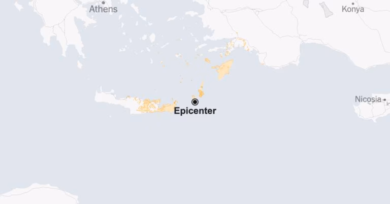 Mapping: A 6.1 Magnitude Earthquake Hits Close to Crete in the Mediterranean Sea