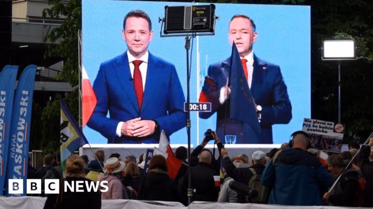Narrow presidential election in Poland has a liberal mayor facing a conservative opponent.