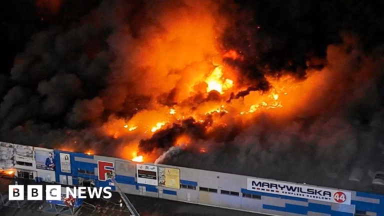 Warsaw shopping center blaze: Polish Prime Minister Donald Tusk blames Russia