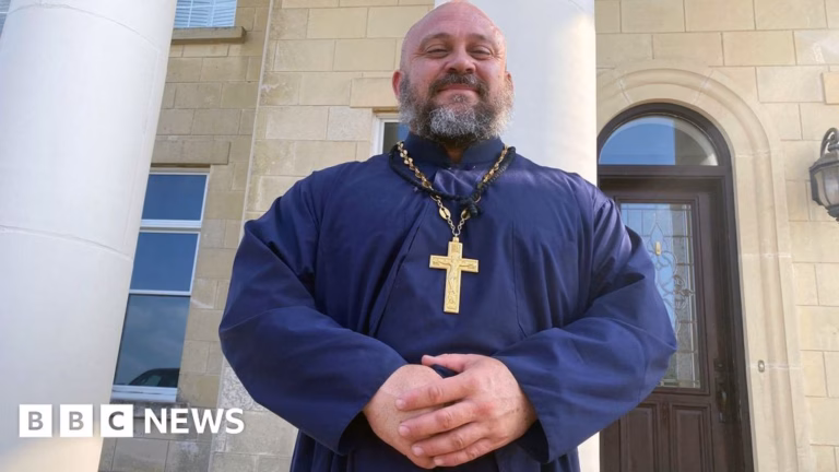 American men embracing traditional Russian Orthodox churches as a symbol of masculinity