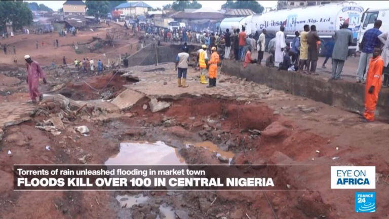 Multiple fatalities reported following catastrophic flooding that engulfs a Nigerian market town.