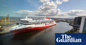 Confused Scots Gather at Dock to Scrutinize Tasmanian Ferry Involved in Toppling a Politician