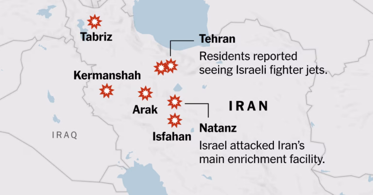 Israel Targets Iran’s Nuclear Initiatives: Interactive Maps and Images