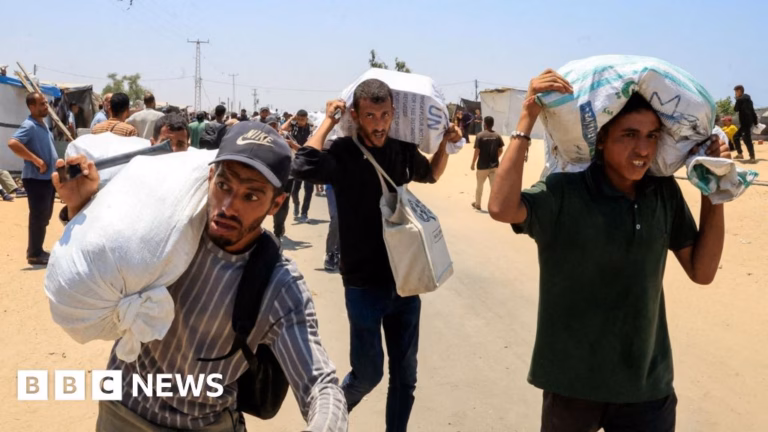 Palestinian reports claim that both local armed individuals and Israeli troops were involved in a shooting incident in close proximity to a Gaza assistance location.