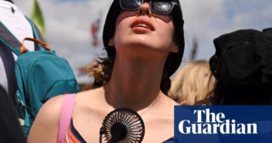 Glastonbury attendees battle the sweltering 30C heatwave for relief during their festival experience in 2025.