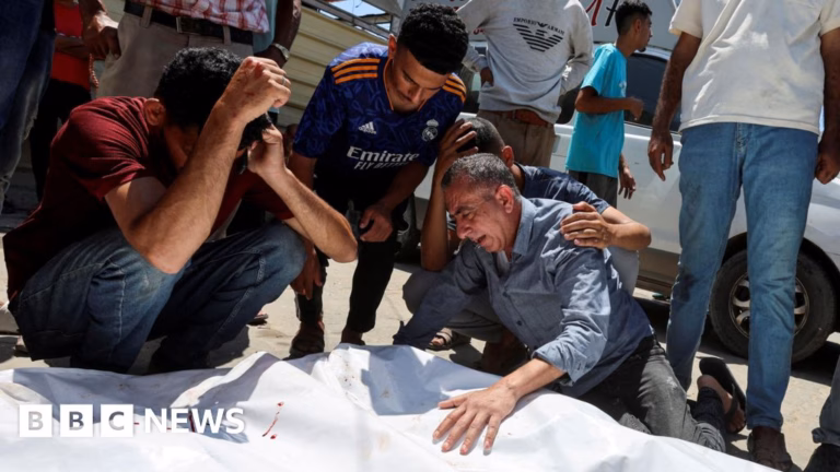 Israel’s attack on a Gaza market results in 18 Palestinian deaths, according to doctors and onlookers.