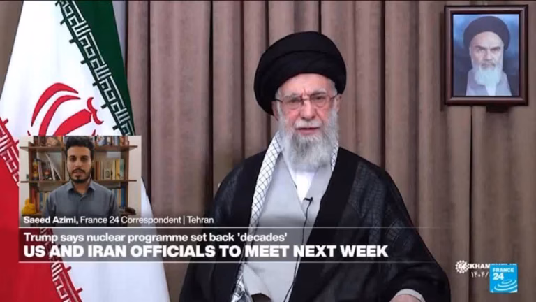 Donald Trump announces upcoming discussions between U.S. and Iranian officials next week while a truce continues.
