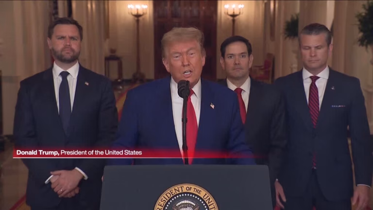 Address by US President Donald Trump on Retaliatory Strikes Against Iranian Nuclear Facilities