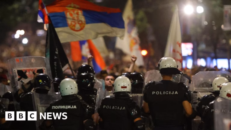 Serbia authorities engage in altercations with demonstrators advocating for premature elections