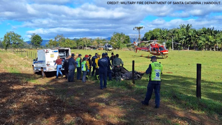 At least eight people died when a hot air balloon caught fire and crashed in Brazil.