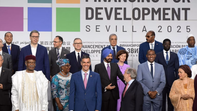 Trump’s reduction in foreign aid faces scrutiny at UN conference on global development
