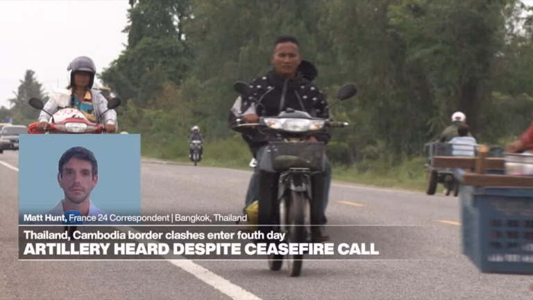 Hostilities persist at the Thai-Cambodia border despite Trump’s call for a truce.