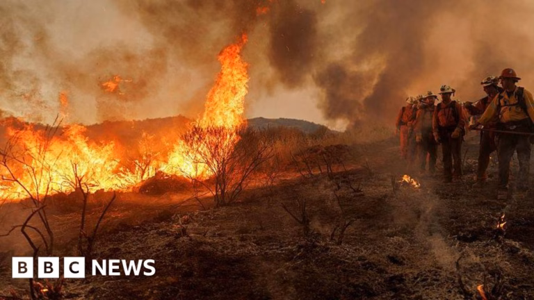 A swiftly moving blaze leads to mass evacuation orders in the Golden State.