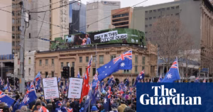 Far-right extremists and political figures join demonstrators at Australia’s anti-immigration “March for Australia” events | Australian news