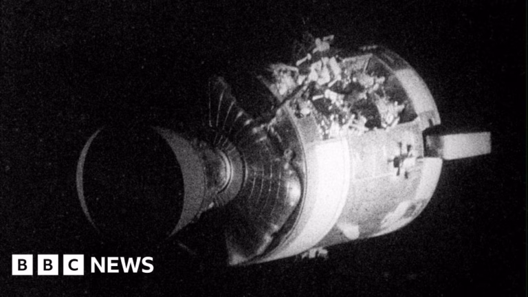 Jim Lovell communicates, “Houston, we have encountered an issue.”