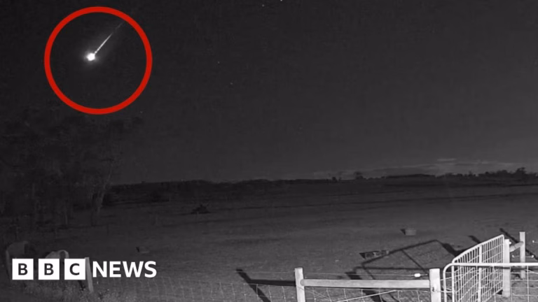 Observe: A shooting star streaks through the Australian darkness