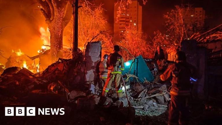Strikes by Ukraine and Russia cause damage to residential areas and oil facilities close to the Black Sea.
