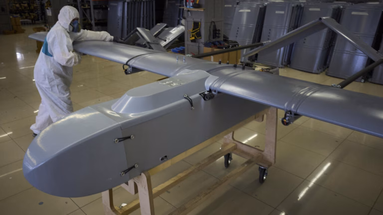 Ukrainian drone crash triggers brief blaze at Russian atomic facility