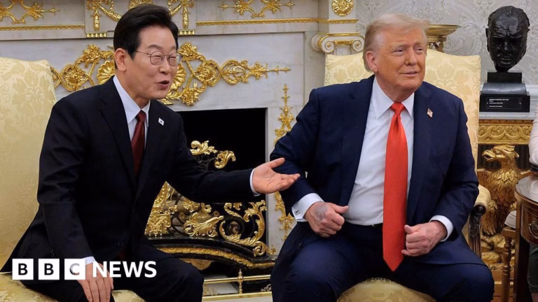 South Korea’s Lee Jae Myung charms Donald Trump during their meeting.