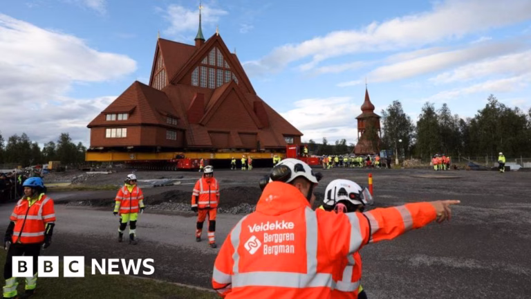 Whole church embarks on a two-day trek through the Swedish town of Kiruna