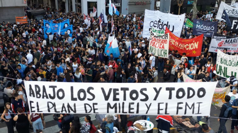 Large-scale demonstrations ignite in Buenos Aires in response to Milei’s economic reduction measures.