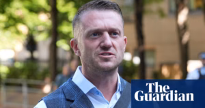 The title can be rewritten as:“Charlie Kirk’s killing fuels the UK’s largest far-right protest in decades | Tommy Robinson”