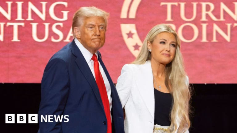 Scenes and highlights from Charlie Kirk’s memorial ceremony.