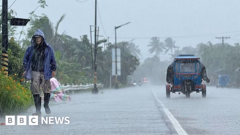 Hundreds of thousands flee to safety in the Philippines ahead of an approaching storm.