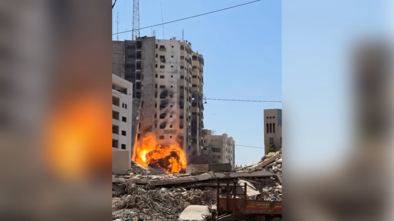 Israeli military razes additional high-rise structure in Gaza City | Palestine